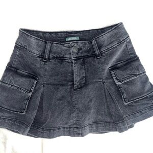 Black denim skirt w/shorts underneath